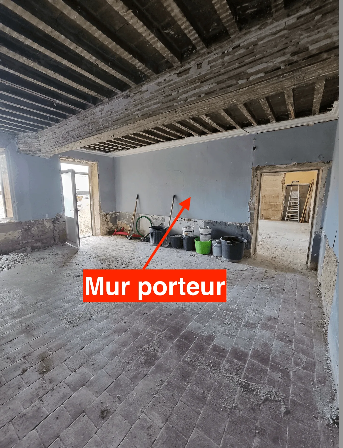 Mur porteur avant son ouverture