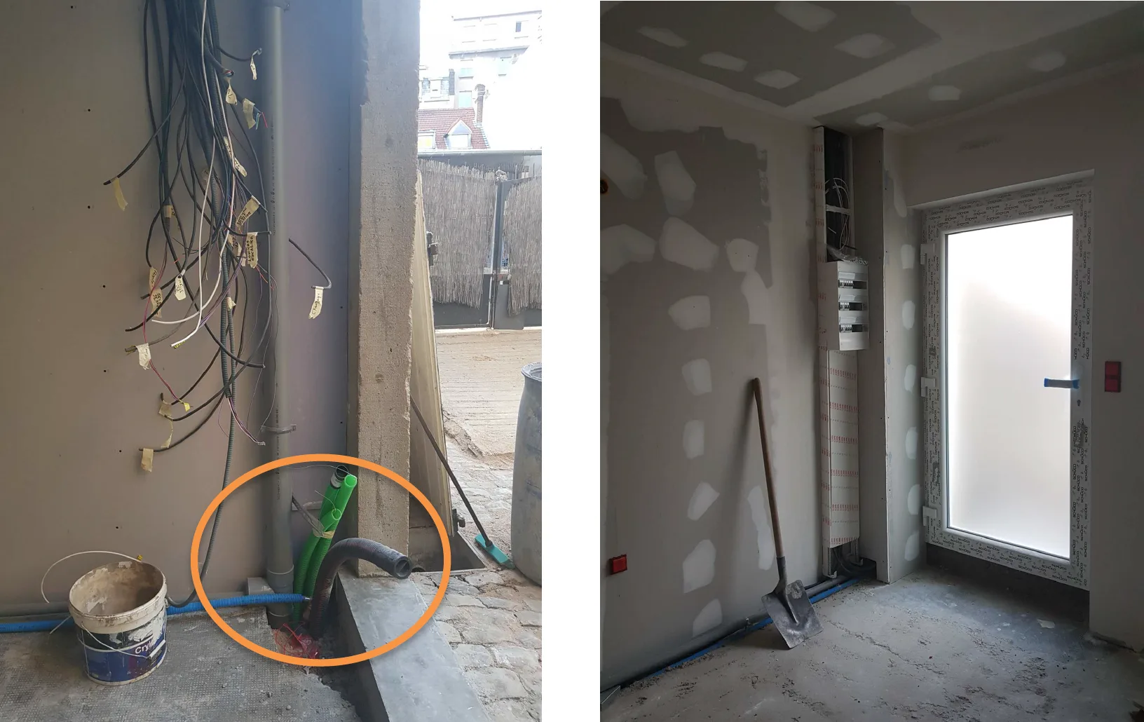 Arrivée des réseaux à l’entrée des appartements