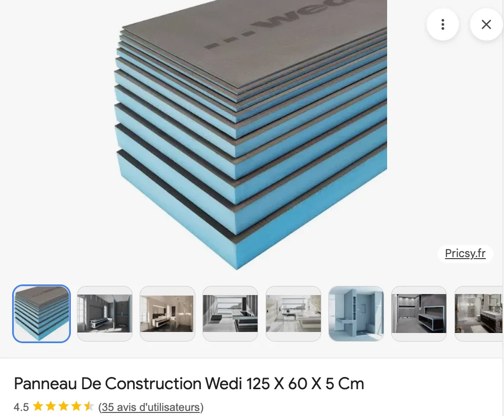 Panneau de construction WEDI