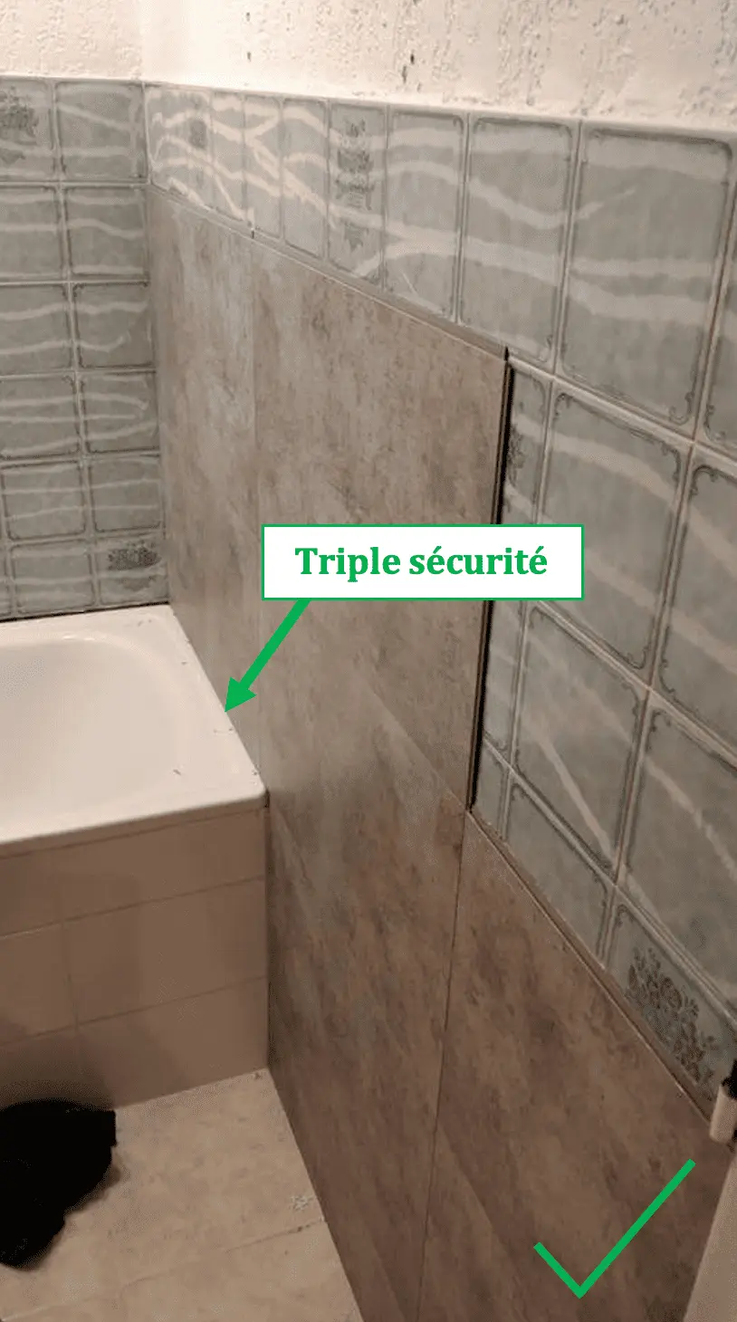 Baignoire avec triple sécurité