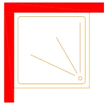 Configuration 2 : en angle entre deux murs