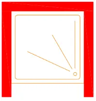 Configuration 3 : entre trois murs