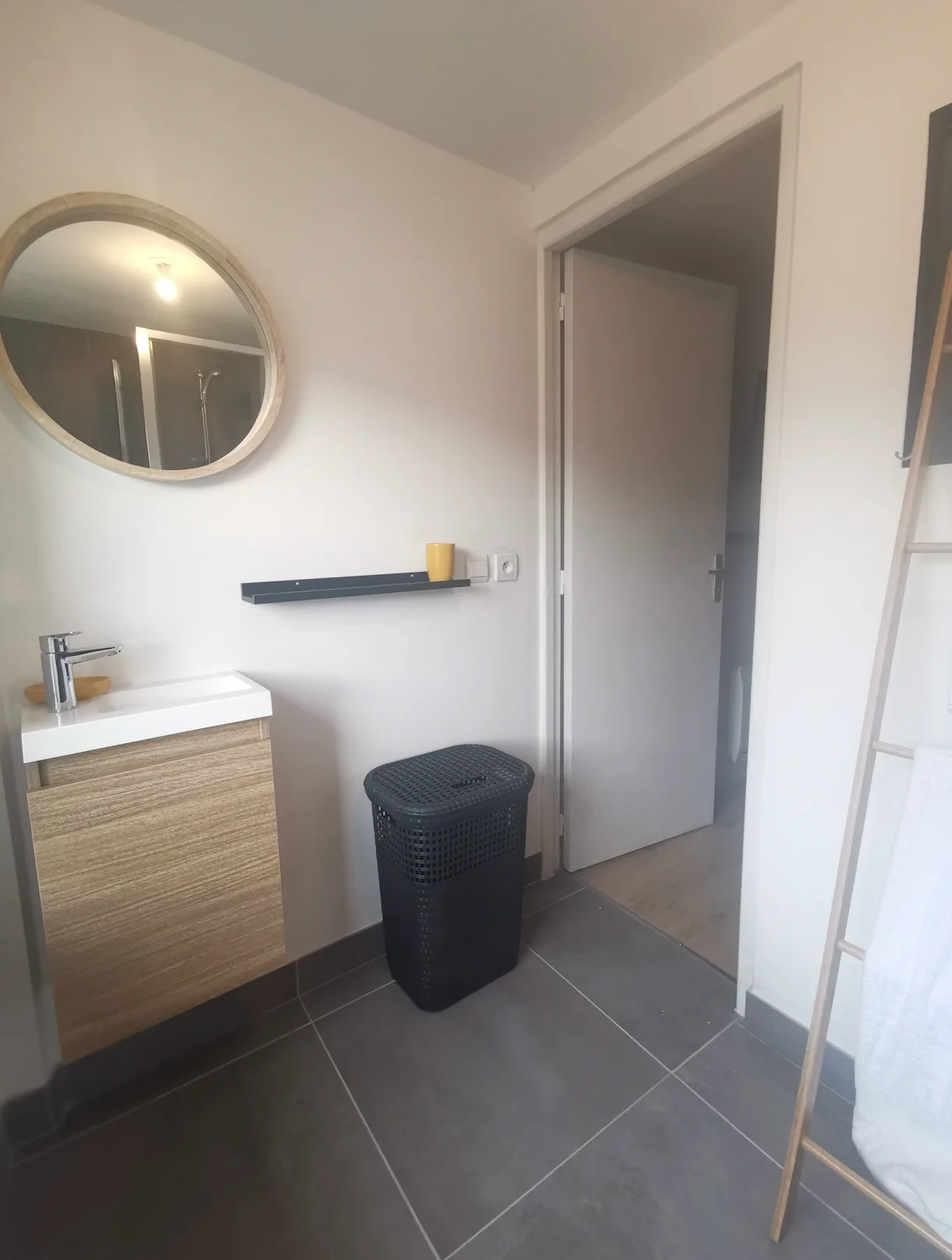 Lave-mains Happy Lapeyre + miroir rond