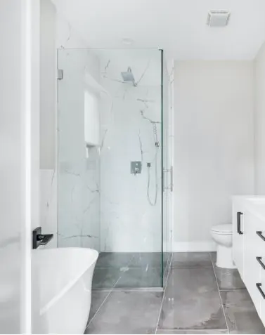 Exemple de panneau fixe sans cadre et avec porte