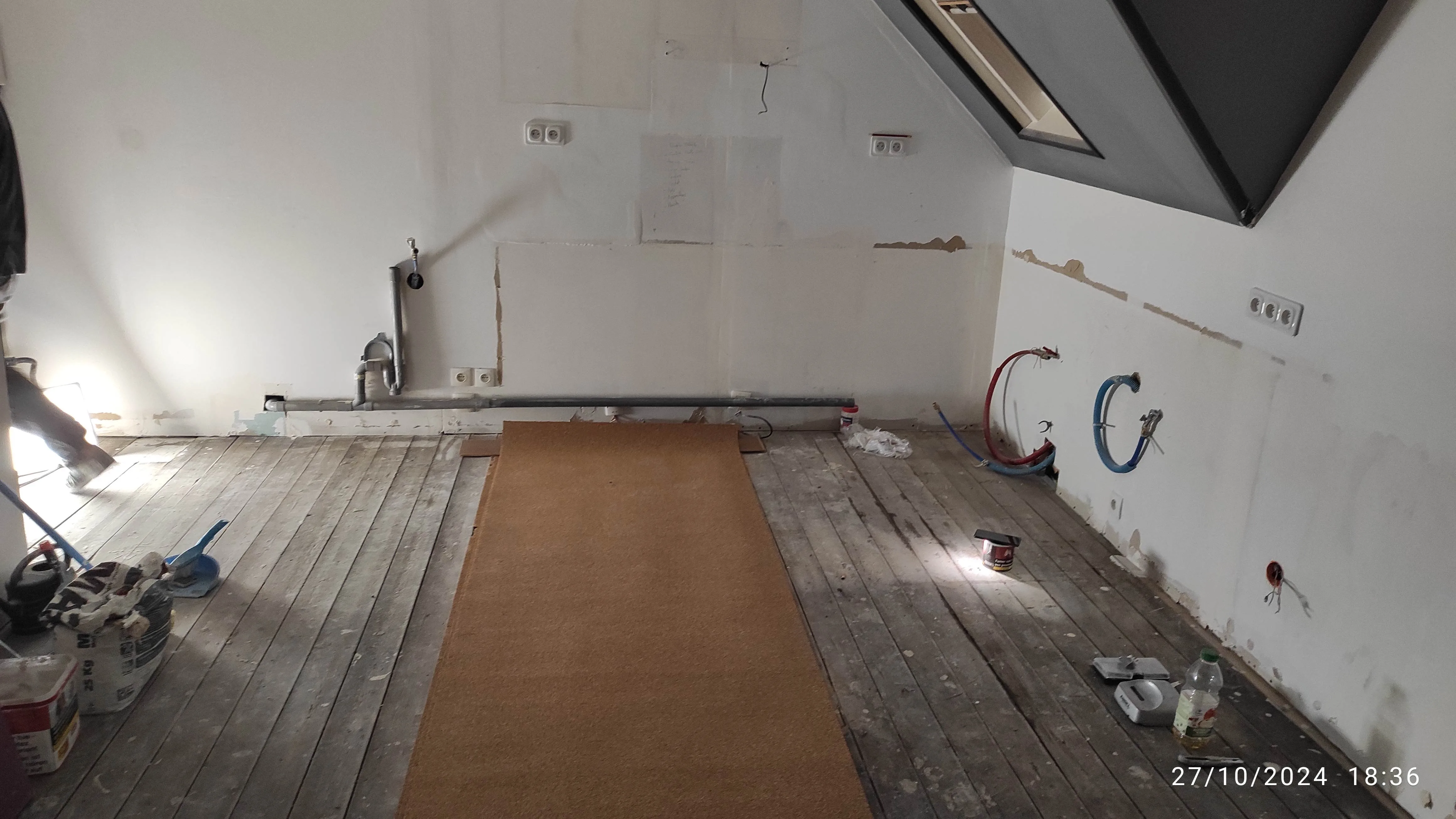 Plancher bois avant rénovation