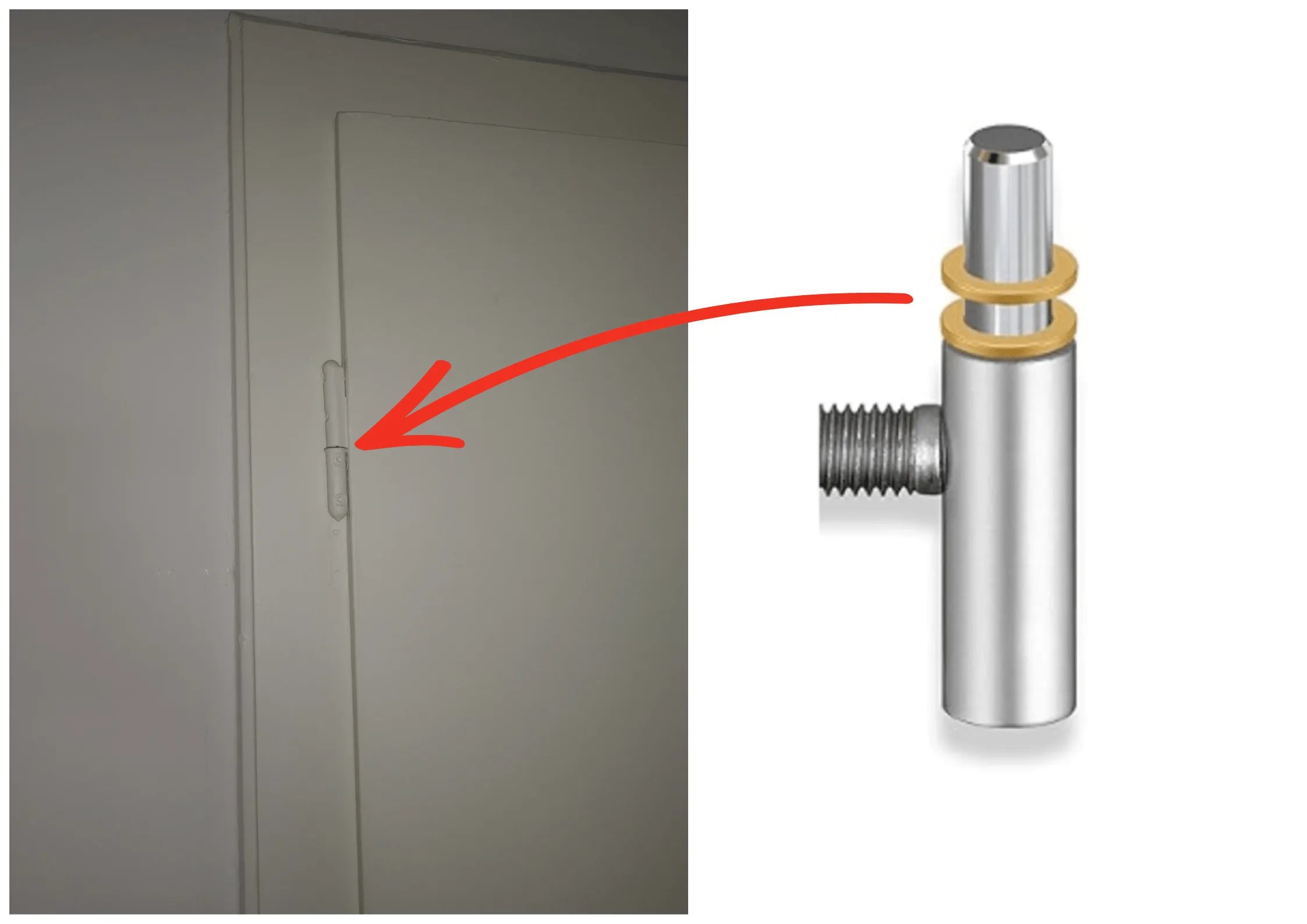 Porte à relever après la pose du nouveau revêtement